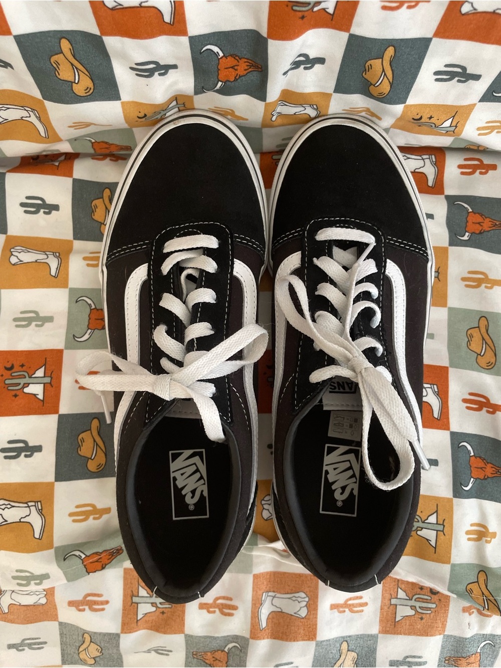 Vans Classic Old Skool Black and White Skate Sneakers